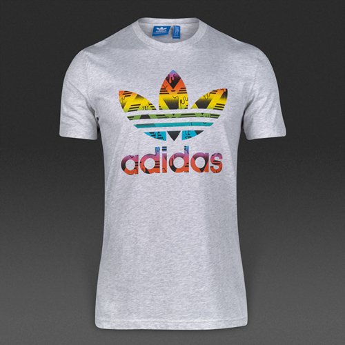 Adidas Originals Trefoil Tee Light Grey for Men